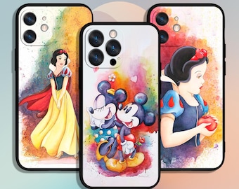 Étui pour iphone de téléphone dessin animé Mickey Minnie 11 12 13 14 15 16 XS XR Pro Max/pour Samsung Galaxy S24 FE S25 Note Ultra A55 A15 A16
