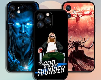 Thor Cartoon Colorful Art Phone Case for iPhone 12 13 14 15 16 XS XR Pro Max / for Samsung Galaxy S24 S25 FE Note Ultra 4G 5G A55 A16 A15