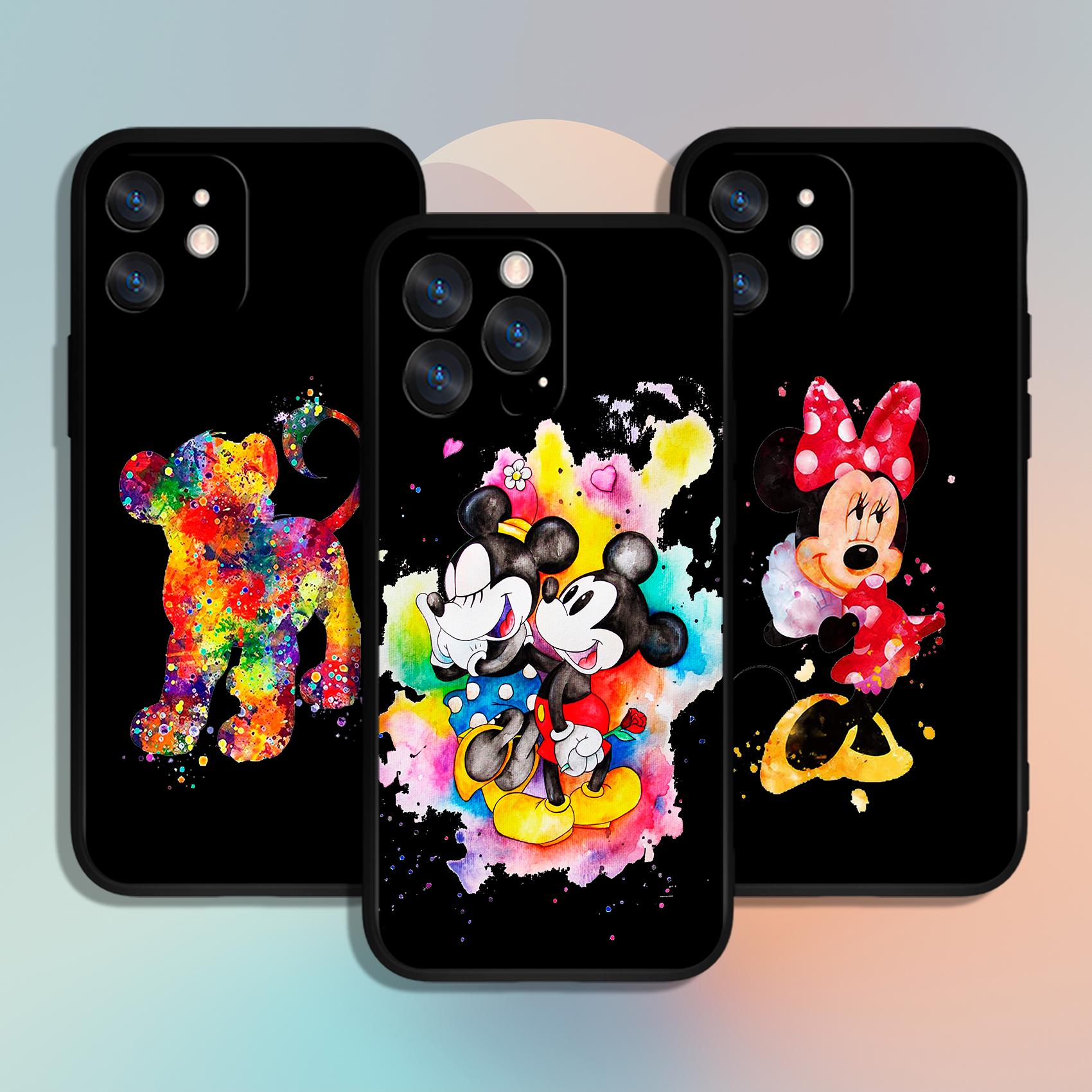 ミッキー ミニー 漫画 携帯ケース iPhone 11 12 13 14 15 16 XS XR Pro