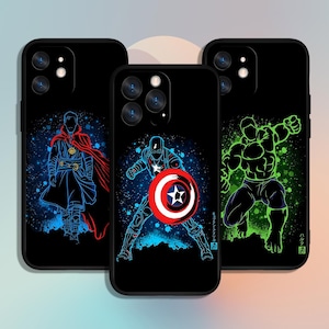 Avengers Hero Colorful Art Phone Case for iPhone 11 12 13 14 15 16 XS XR Pro Max /for Samsung Galaxy S25 S24 FE Note Ultra A55 A15 A16