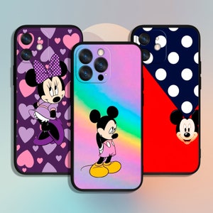 Custodia per telefono Mickey Minnie Cartoon per iPhone 11 12 13 14 15 XS XR Pro Max / per Samsung Galaxy S10 S21 S22 S23 FE S24 Note Ultra 4G 5G A55