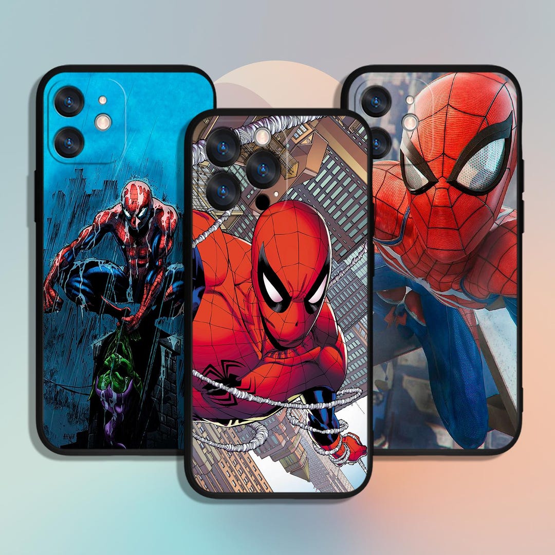 Spider Man Cartoon Art Phone Case for iPhone 11 12 13 14 15 16 XS XR ...