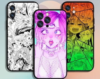 Anime Waifu Girl Phone Case for iPhone 7 8 11 12 13 14 15 XS XR Pro Max / for Samsung Galaxy S10 S21 S22 S23 FE S24 Note Ultra 4G 5G A54