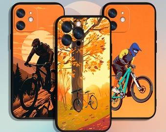 Bike Cycling Cool Style Art Phone Case for iPhone 12 13 14 15 16 XS XR Pro Max / for Samsung Galaxy S24 S25 FE Note Ultra A16 A55