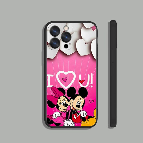 ミッキーミニー漫画電話ケース iPhone 11 12 13 14 15 XS XR Pro Max
