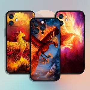 Colorful Beautiful Phoenix Art Phone Case for iPhone 11 12 13 14 15 16 XS XR Pro Max / for Samsung Galaxy S24 S25 FE Note Ultra A15 A16 A55