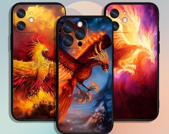 Colorful Beautiful Phoenix Art Phone Case for iPhone 11 12 13 14 15 16 XS XR Pro Max / for Samsung Galaxy S24 S25 FE Note Ultra A15 A16 A55