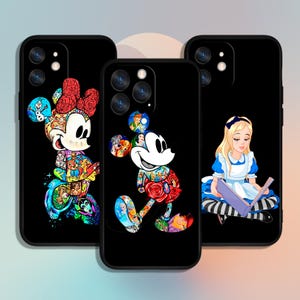 Custodia per telefono Mickey Minnie Cartoon per iPhone 11 12 13 14 15 16 XS XR Pro Max / per Samsung Galaxy S24 FE S25 Note Ultra A55 A15 A16