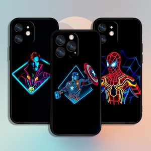Avengers Hero Colorful Art Phone Case for iPhone 11 12 13 14 15 16 XS XR Pro Max /for Samsung Galaxy S25 S24 FE Note Ultra A55 A15 A16
