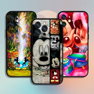 Custodia per telefono con motivo Mickey Minnie per iPhone 11 12 13 14 15 XS XR Pro Max / per Samsung Galaxy S10 S21 S22 S23 FE S24 Note Ultra 4G 5G A55
