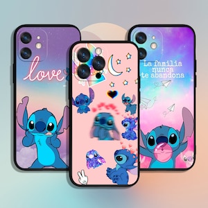 Lilo Stitch Cartoon Art Handyhülle für iPhone 11 12 13 14 15 XS XR Pro Max / für Samsung Galaxy S10 S21 S22 S23 FE S24 Note Ultra 4G 5G A55