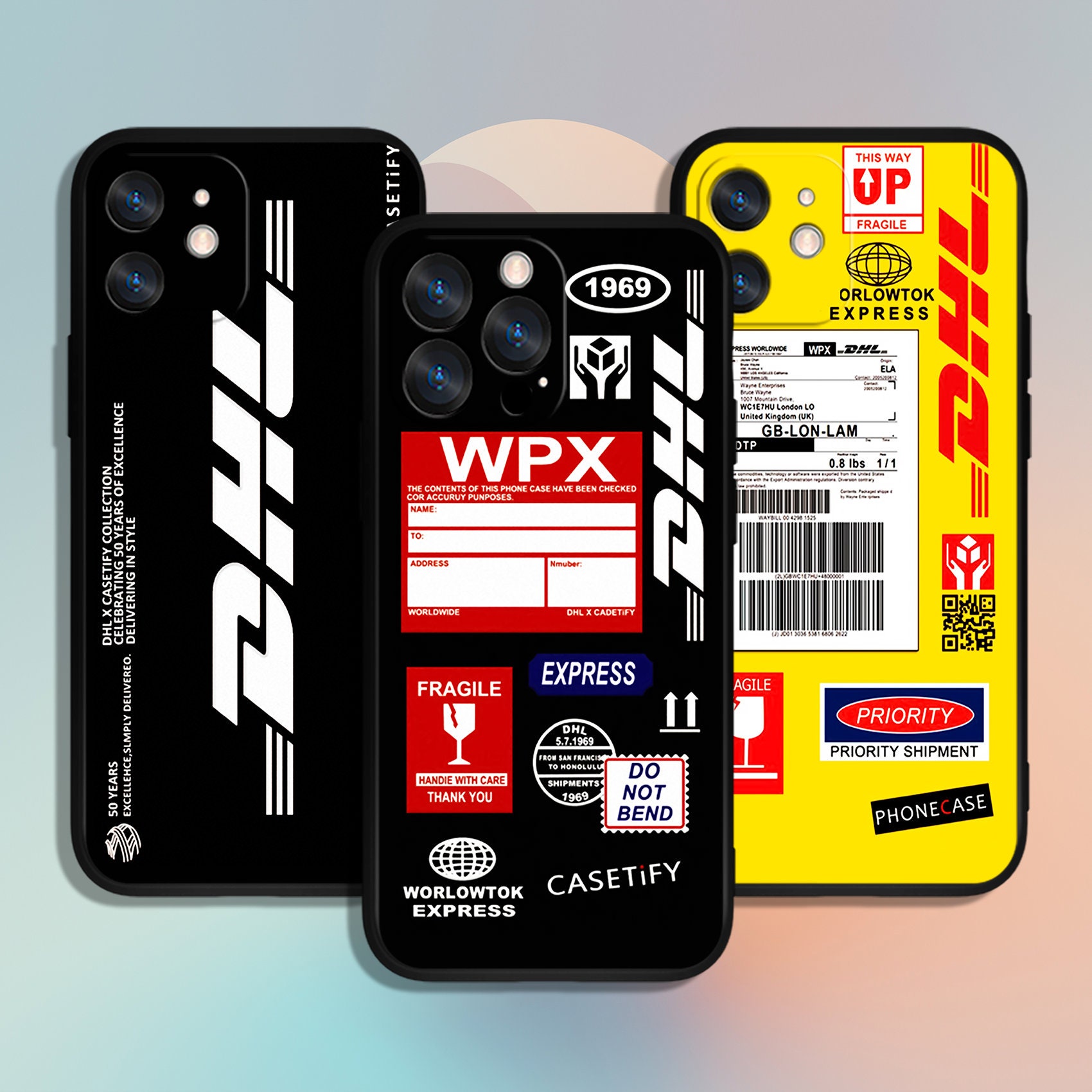 新品即日発送　CASETiFY×DHL iPhoneケース　iPhone 11用 DHL50周年を記念したDHL x CASETiFYコラボ第二弾 新発売