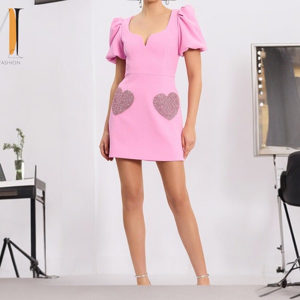 Puff Sleeve Clothing | Women's Mini Dress | High Waist Style | Fashion Apparel
