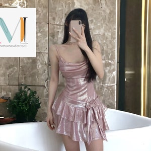 Women Backless Gown Ladies Mini Dress Stylish Clothes Fashion Wear A