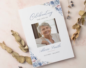 Funeral Programs Template Obituary Template for Funeral Memorial Program Womens Funeral Program Announcement Editable Printable Funeral