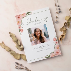 Funeral Programs Template Obituary Template for Funeral Memorial Program Womens Funeral Program Announcement Editable Printable Funeral