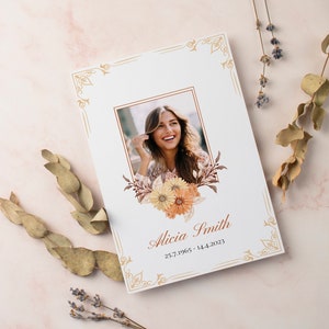 Funeral Programs Template Obituary Template for Funeral Memorial Program Womens Funeral Program Announcement Editable Printable Funeral