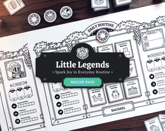 Tabla de rutina diaria para niños con TDAH (Paquete Deluxe): Una forma inspirada en el método DND para que los niños registren y desarrollen buenos hábitos (Editable)