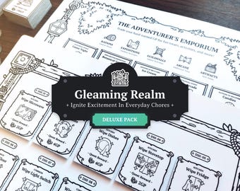 Tabla de tareas para niños con TDAH (Paquete Deluxe): Una forma divertida e inspirada en "No-Dn" de abordar las tareas del hogar con un sistema de recompensas (Editable)