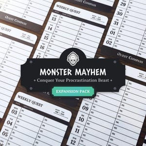 ADHD Daily Planner Expansion Pack: Additional 2025 Weekly Planner Cards - Editable