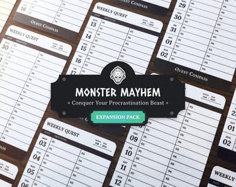 Planificador diario para TDAH: Tarjetas adicionales para el planificador semanal 2025 (editables)