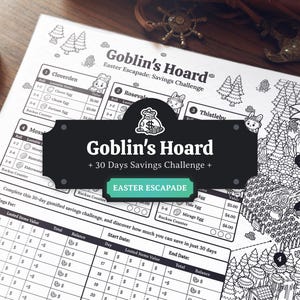 30 Days Savings Challenge - Easter Escapade: A DND-Inspired Savings Game in A4, A5, and Letter Format - Printable image 1