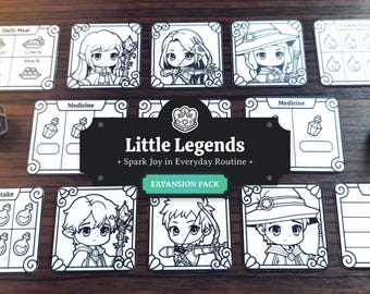 Paquete de expansión de la tabla de rutina diaria para niños con TDAH: avatares adicionales y tarjetas recordatorias (editables)