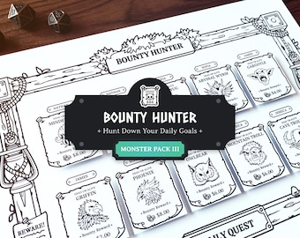 Juego de tabla de responsabilidades para el TDAH Monster Pack III: Una forma inspirada en DND de abordar diferentes responsabilidades - Paquete de expansión de tarjetas de tareas