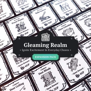 ADHD Chore Chart For Kids Expansion Pack: Additional Cleaning Cards and Reward Cards - Editable