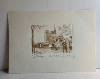Leopold Robin Paris French Engraver Print Notre Dame Booksellers