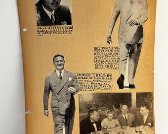 1940s Movie Scrapbook Page William Powell Spencer Tracy