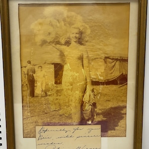 Vintage Circus Performer Signed Photograph 1954