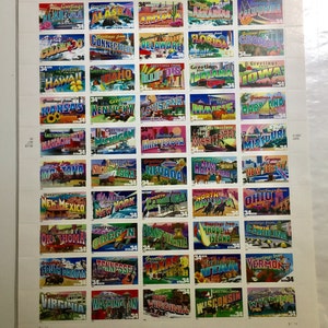 2001 USPO United States State Stamp Set Free US Ship