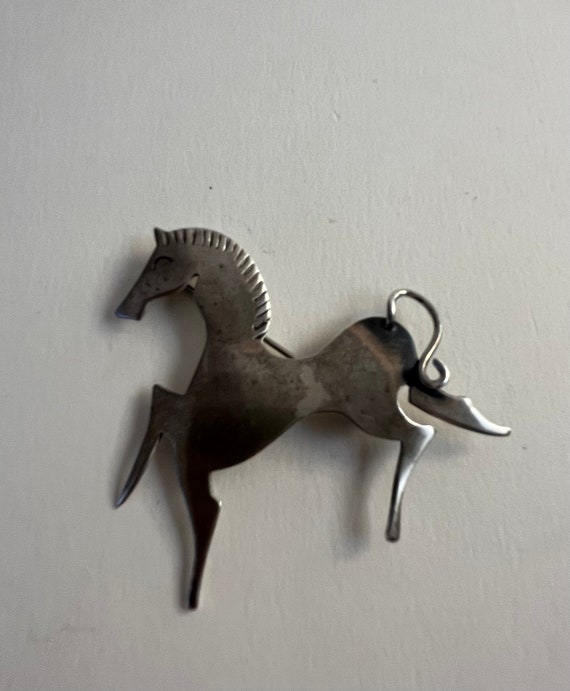 Mid-Century Horse Sterling Silver Pin Brooch Otto 
