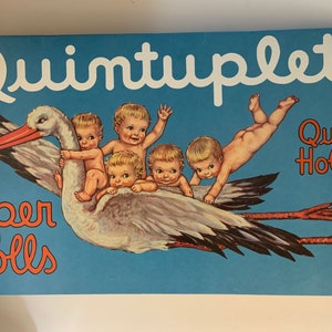 Vintage &quot;Dionne&quot; Quintuplets Queen Holden Paper Dolls