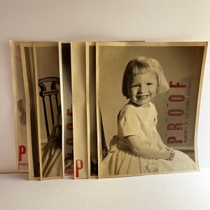 Seven Vintage Proof Photos of a Young Girl
