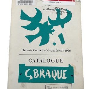 Scarce 1956 Georges Braque Exhibition Catalog