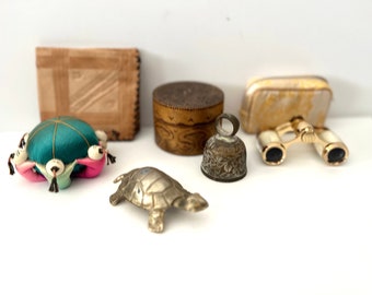 Vintage Lot Collectibles Animal Metal Leather