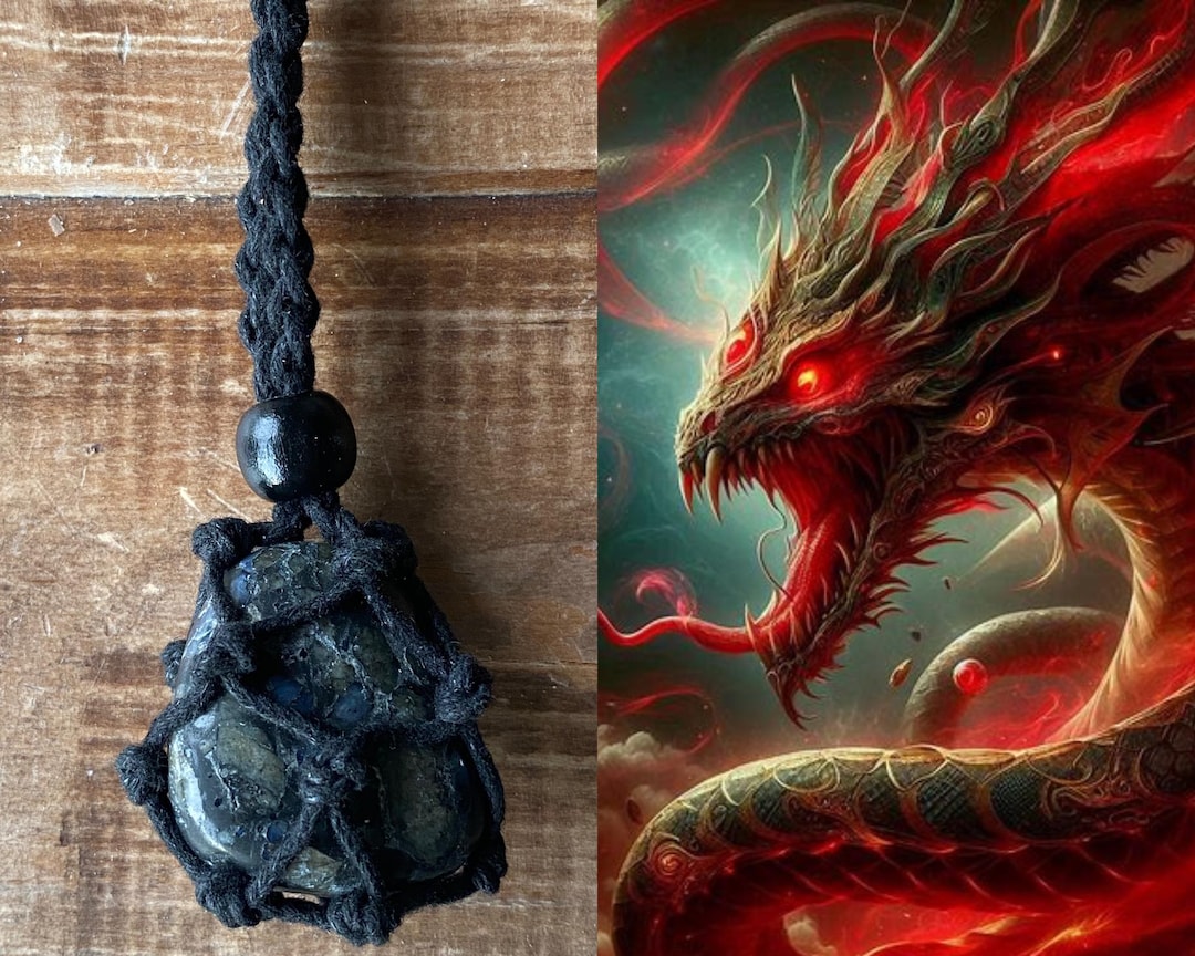 Blood Serpent of the Abyss Amulet - Guardian of Forbidden Knowledge