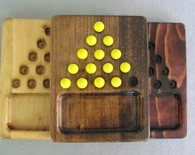 Triangle Solitaire Game With Marbles - Etsy
