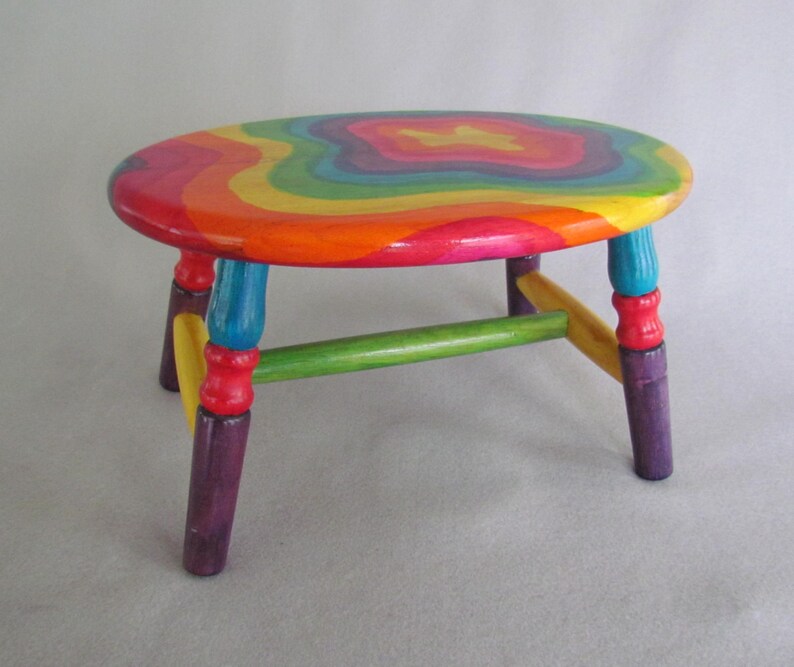 Tie Dyed Childrens Wood Step Stool | Etsy