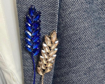 2 Spikelet brooch | Stylish decoration for clothes | Ukrainian decoration Handmade pin
