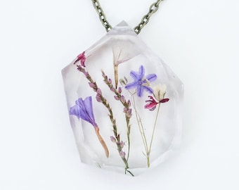 Ladybird Collection - "Luck" - Real Dried Flower Resin Necklace