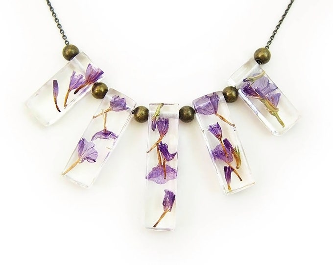 Dried Flower Statement Necklace