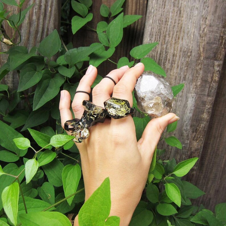 Terrarium Resin Ring, Size 6 US image 4