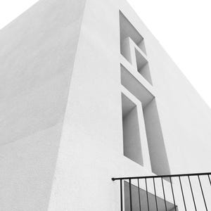 Minimal Abstract Architecture, Albuquerque, New Mexico, Black and White Photo