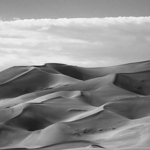 Great Sand Dunes National Park, Colorado, Black and White Photo