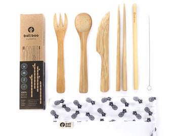 Reusable Bamboo Cutlery Set