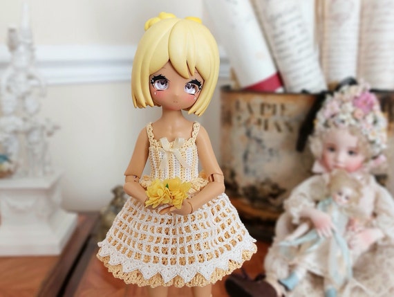 Lemon Girl ~ Adorable Crochet Dress Pattern for UF Doll 1/6 BJD