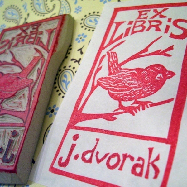 Custom Ex Libris Bookplate Rubber Stamp